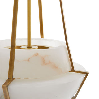 Avlireth Lampe Suspendue En Métal Et Albâtre Minimaliste Moderne