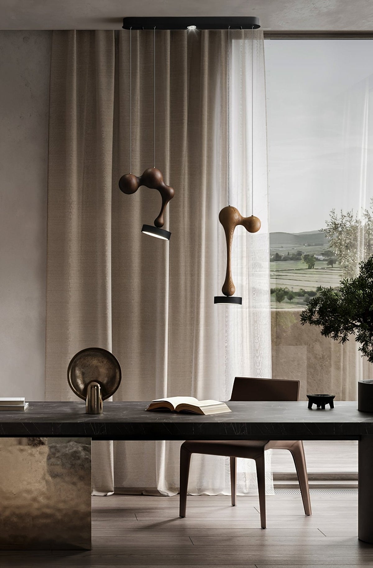 Drovia Suspension en Bois Moderne
