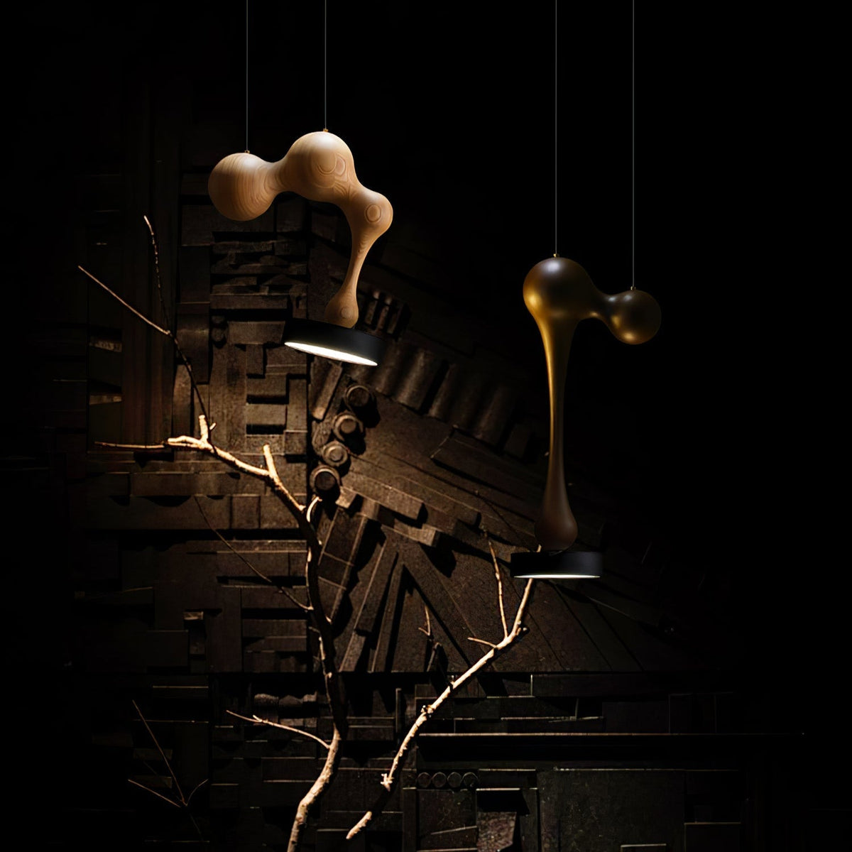 Drovia Suspension en Bois Moderne