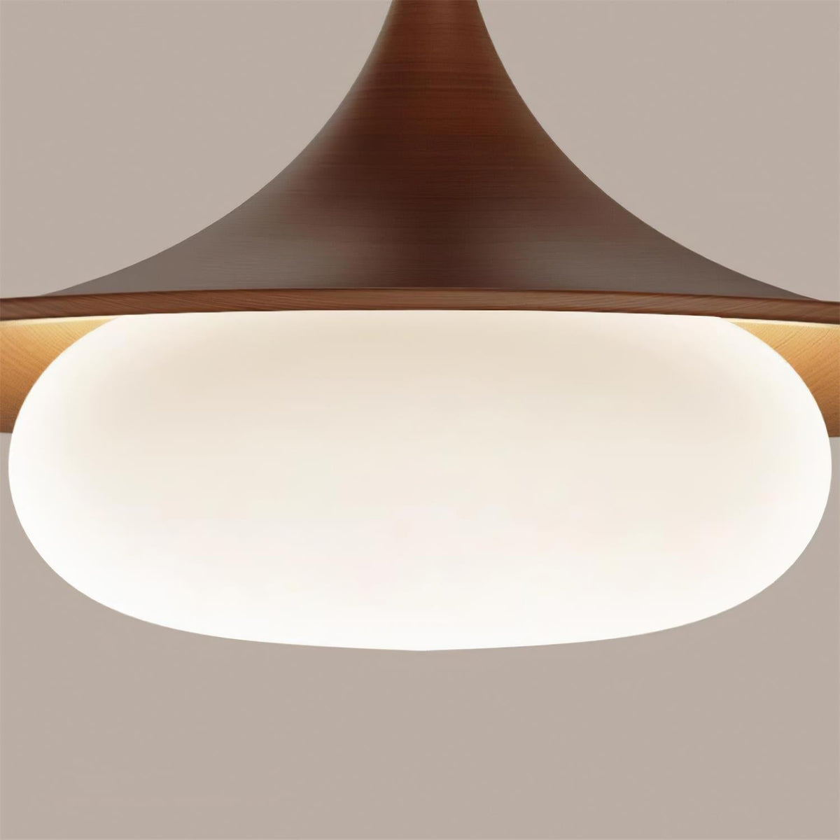 Ovelis Wooden Canopy Pendant Light-Neutral Decor