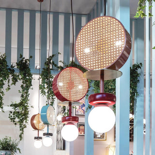 Circa Lampe Suspendue en Verre Vintage