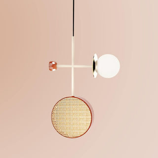 Circa Lampe Suspendue en Verre Vintage