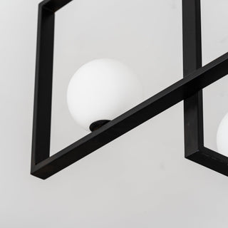 Lustra Lustre Mondrian en Verre et Laiton Moderne