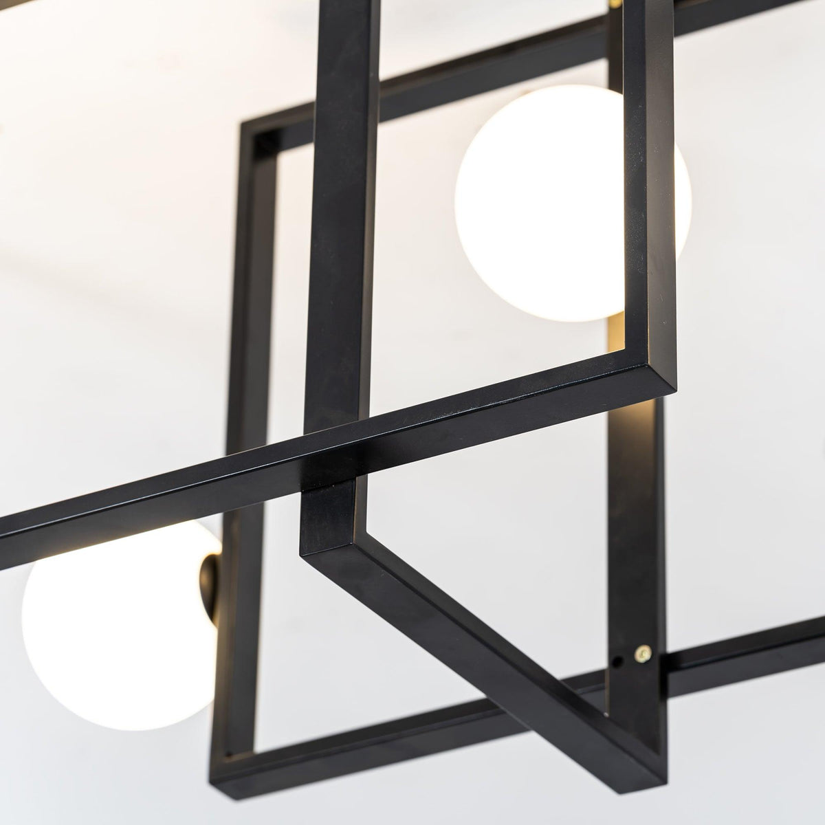 Dovora Lustre Mondrian en Verre et Laiton Moderne