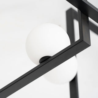 Lustra Lustre Mondrian en Verre et Laiton Moderne