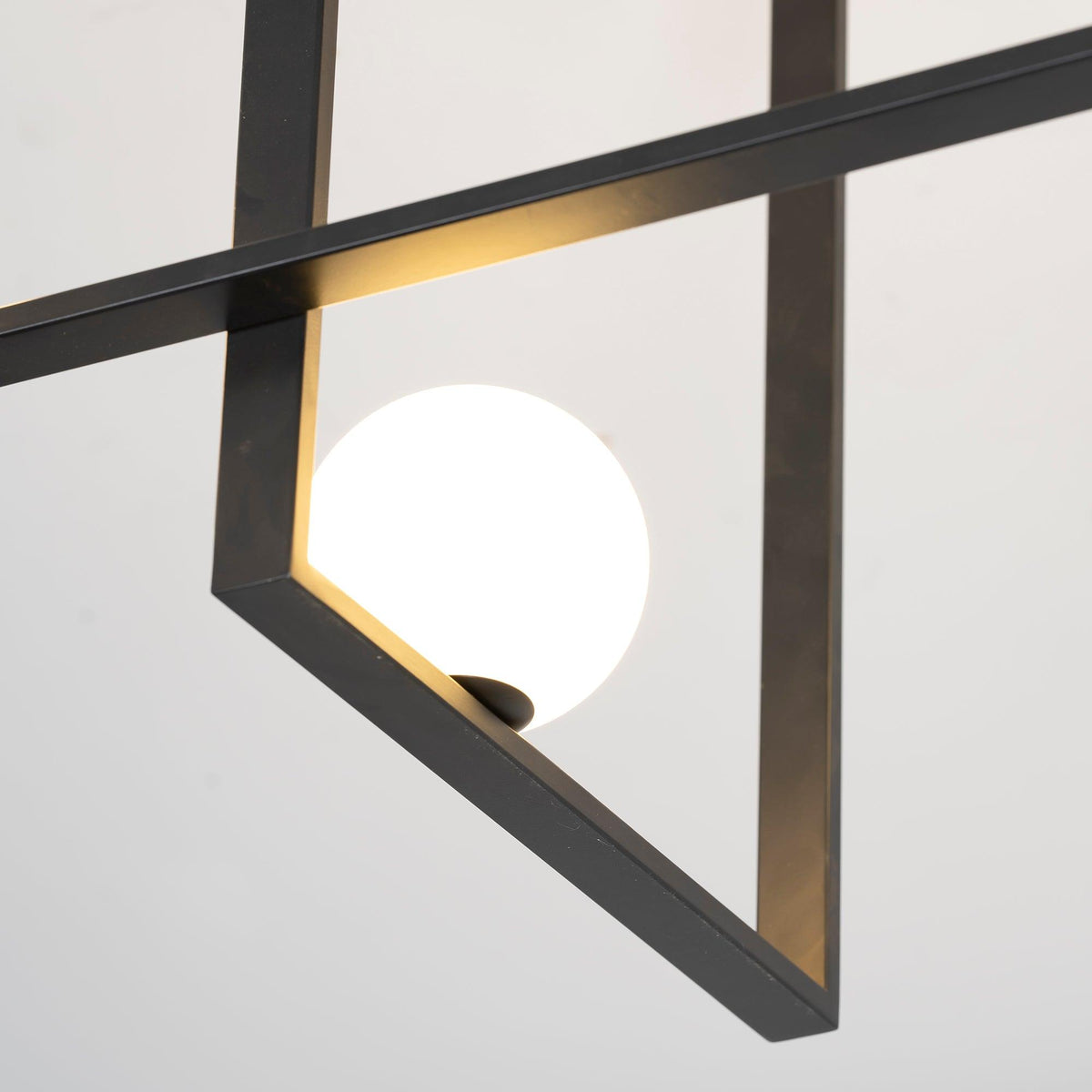 Dovora Lustre Mondrian en Verre et Laiton Moderne