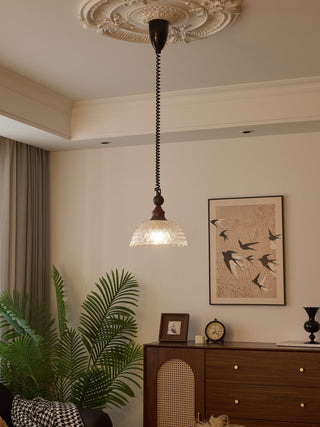 Nydoreth Suspension en Bois Art Vintage Élégant