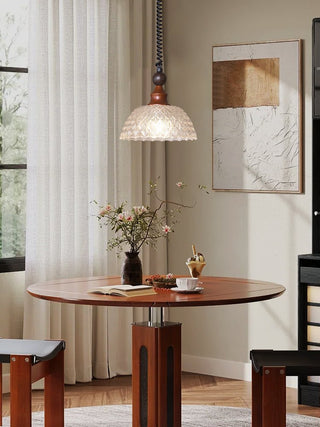 Nydoreth Suspension en Bois Art Vintage Élégant