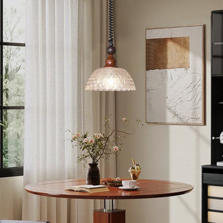 Nydoreth Suspension en Bois Art Vintage Élégant