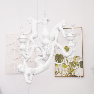 Lustra Lustre Singe Noir Sculpture Ludique