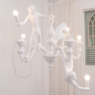 Lustra Lustre Singe Noir Sculpture Ludique