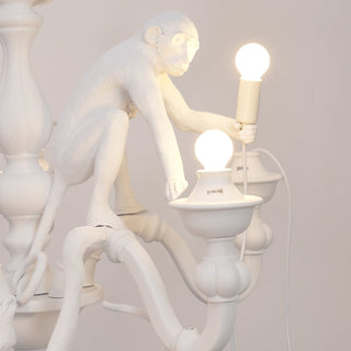 Lustra Lustre Singe Noir Sculpture Ludique