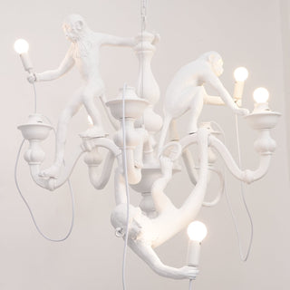 Lustra Lustre Singe Noir Sculpture Ludique