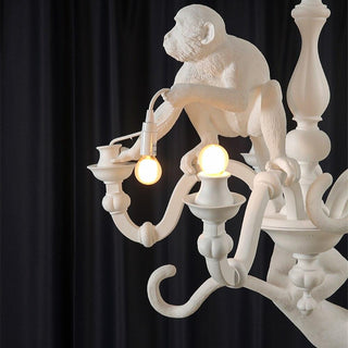 Lustra Lustre Singe Noir Sculpture Ludique