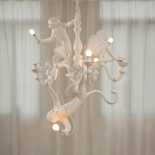 Lustra Lustre Singe Noir Sculpture Ludique