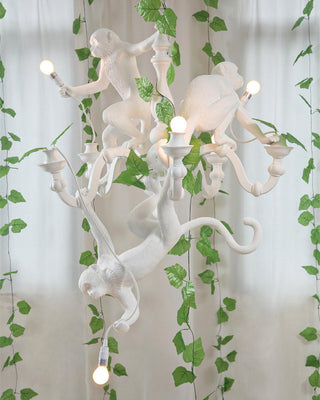 Lustra Lustre Singe Noir Sculpture Ludique