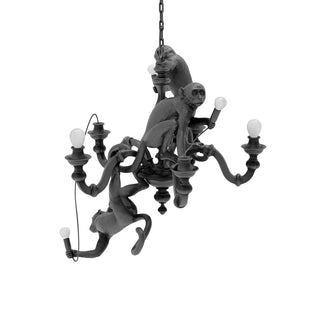 Lustra Lustre Singe Noir Sculpture Ludique