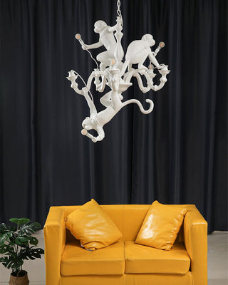 Lustra Lustre Singe Noir Sculpture Ludique