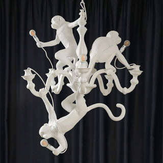 Lustra Lustre Singe Noir Sculpture Ludique