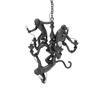 Lustra Lustre Singe Noir Sculpture Ludique