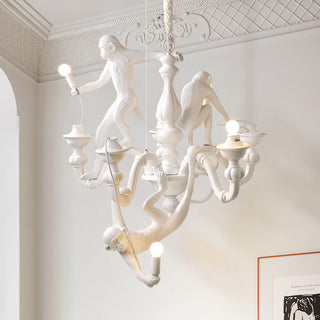 Lustra Lustre Singe Noir Sculpture Ludique