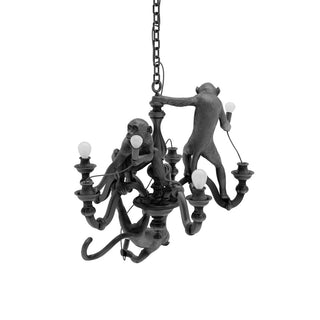 Lustra Lustre Singe Noir Sculpture Ludique