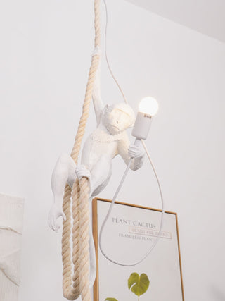 Zalira Suspension Artistique en Résine Corde