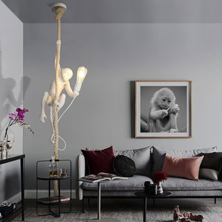 Zalira Suspension Artistique en Résine Corde