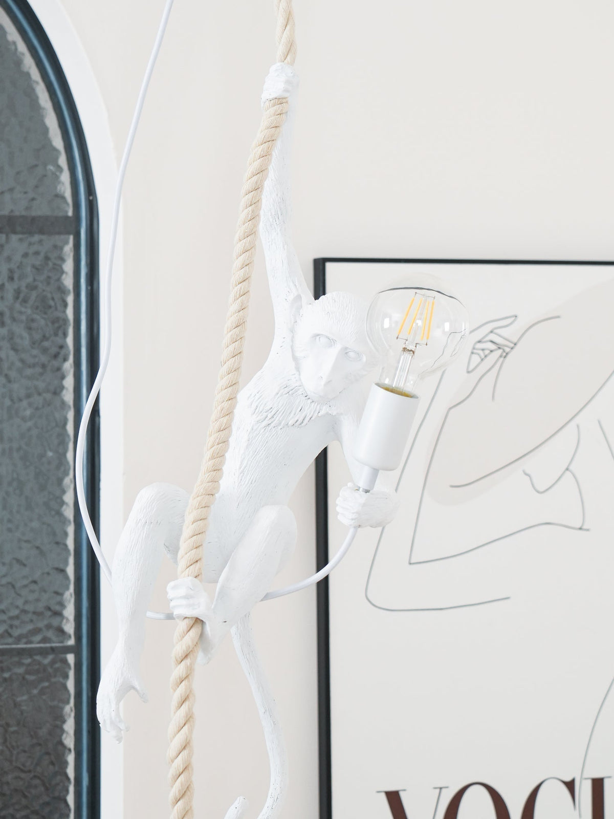 Zalira Suspension Artistique en Résine Corde