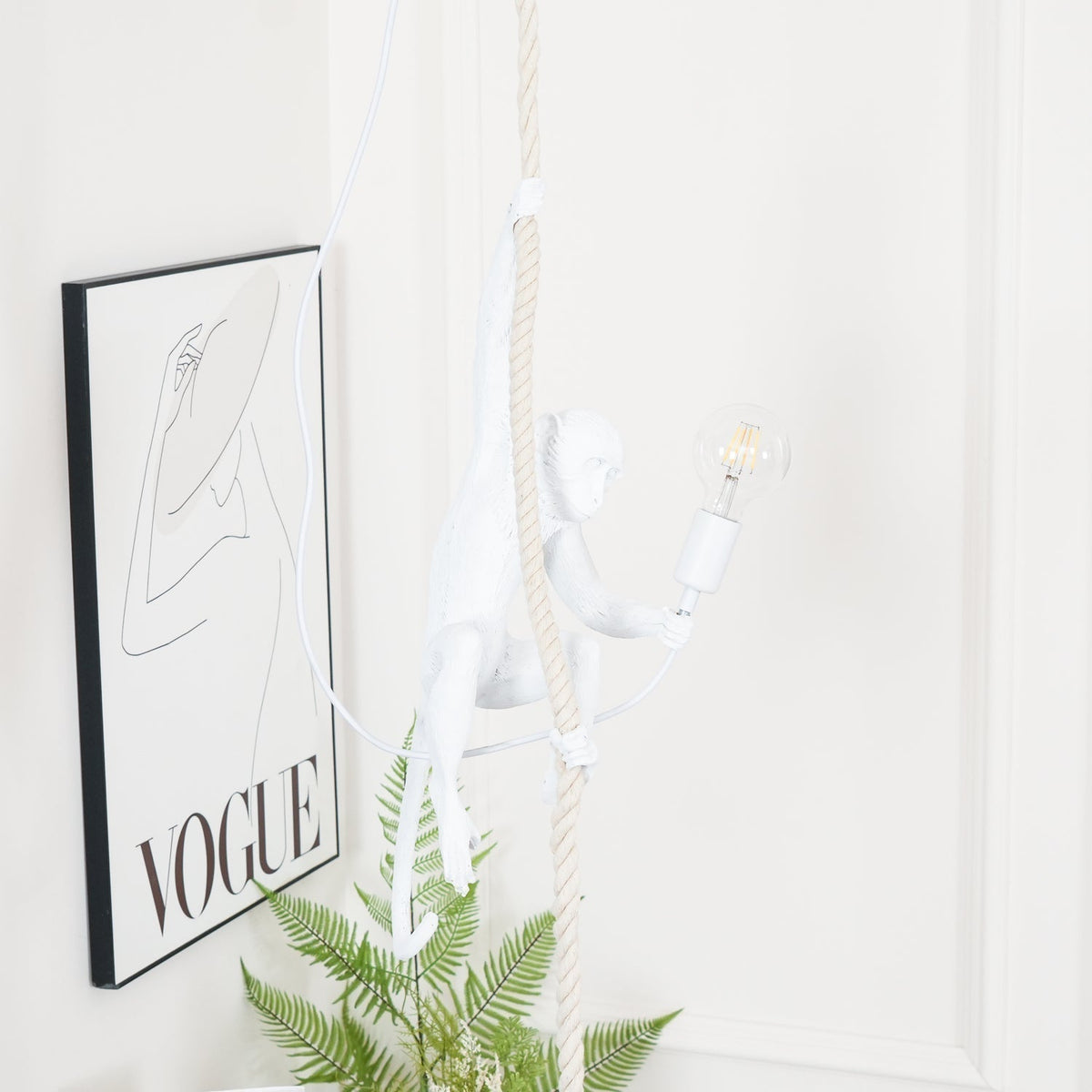 Zalira Suspension Artistique en Résine Corde