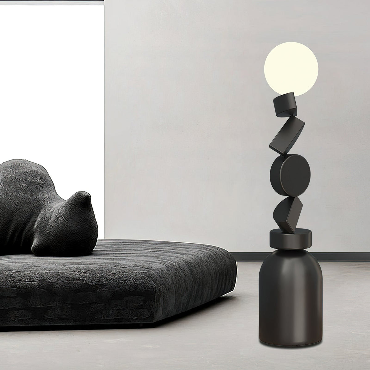 Calisine Lampadaire Monolith Cube Base Noir