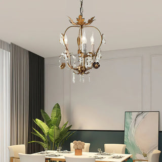 Sylaeara Lustre Postmoderne De Luxe En Métal Et Cristal