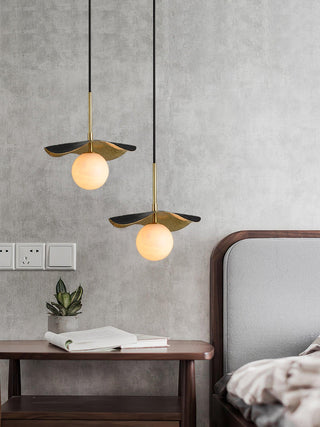 Ivvynen Suspension en Albâtre avec Canopée en Forme de Feuille
