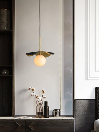 Ivvynen Suspension en Albâtre avec Canopée en Forme de Feuille