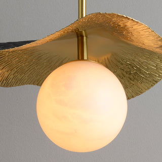 Ivvynen Suspension en Albâtre avec Canopée en Forme de Feuille