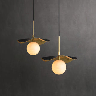 Ivvynen Suspension en Albâtre avec Canopée en Forme de Feuille