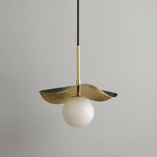 Ivvynen Suspension en Albâtre avec Canopée en Forme de Feuille