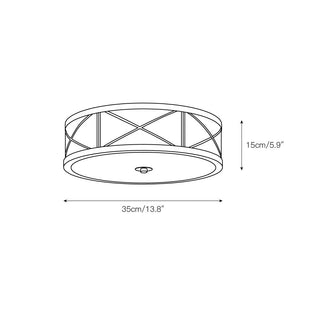 Vovene Plafonnier En Laiton Et Verre Minimaliste Moderne