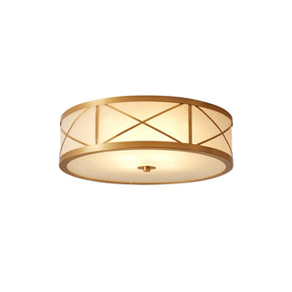 Vovene Plafonnier En Laiton Et Verre Minimaliste Moderne