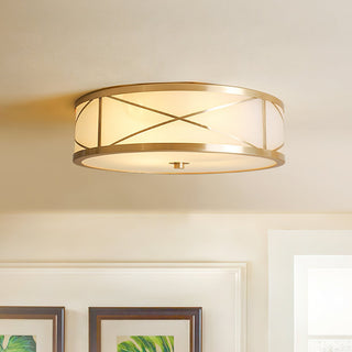 Vovene Plafonnier En Laiton Et Verre Minimaliste Moderne