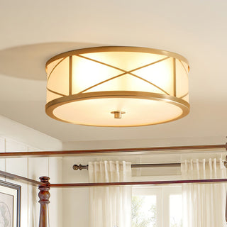 Vovene Plafonnier En Laiton Et Verre Minimaliste Moderne