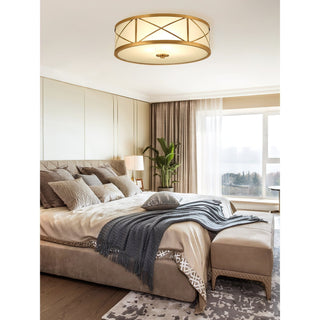 Vovene Plafonnier En Laiton Et Verre Minimaliste Moderne