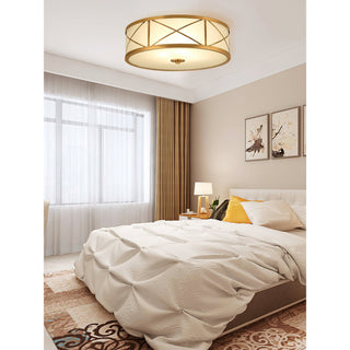 Vovene Plafonnier En Laiton Et Verre Minimaliste Moderne