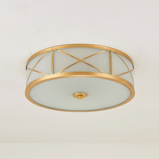 Vovene Plafonnier En Laiton Et Verre Minimaliste Moderne