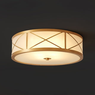 Vovene Plafonnier En Laiton Et Verre Minimaliste Moderne