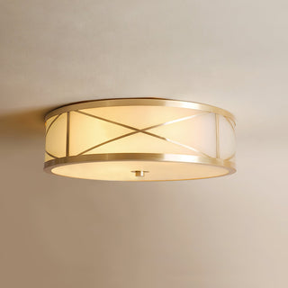 Vovene Plafonnier En Laiton Et Verre Minimaliste Moderne