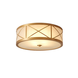 Vovene Plafonnier En Laiton Et Verre Minimaliste Moderne