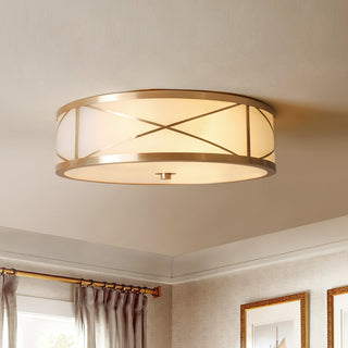 Vovene Plafonnier En Laiton Et Verre Minimaliste Moderne