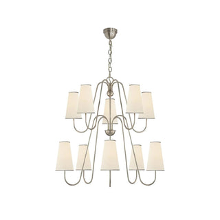 Elirora Lustre En Laiton Vintage élégant Avec Abat-Jour En Tissu