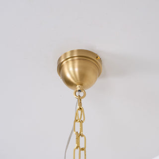 Elirora Lustre En Laiton Vintage élégant Avec Abat-Jour En Tissu